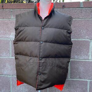 Mens Puffer Vest Reversible Insulated Prime Northern Goose Down SIZE Large